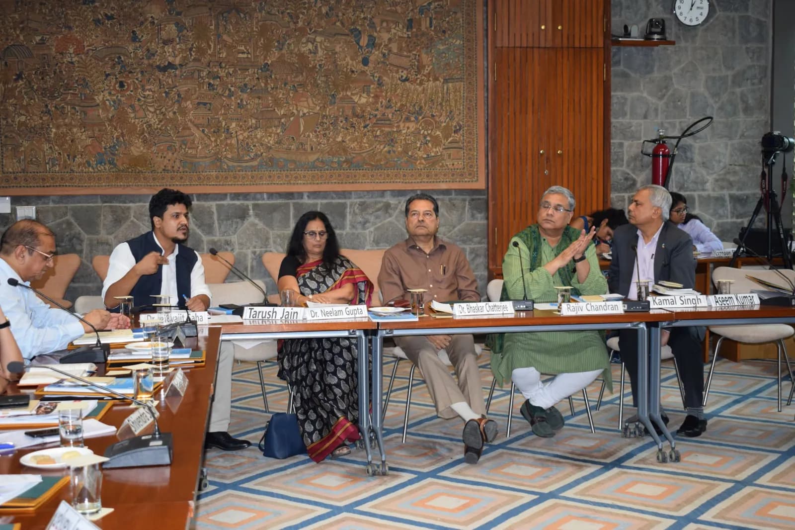 Tarush Jain at the Education for Sustainable Development roundtable, UN House