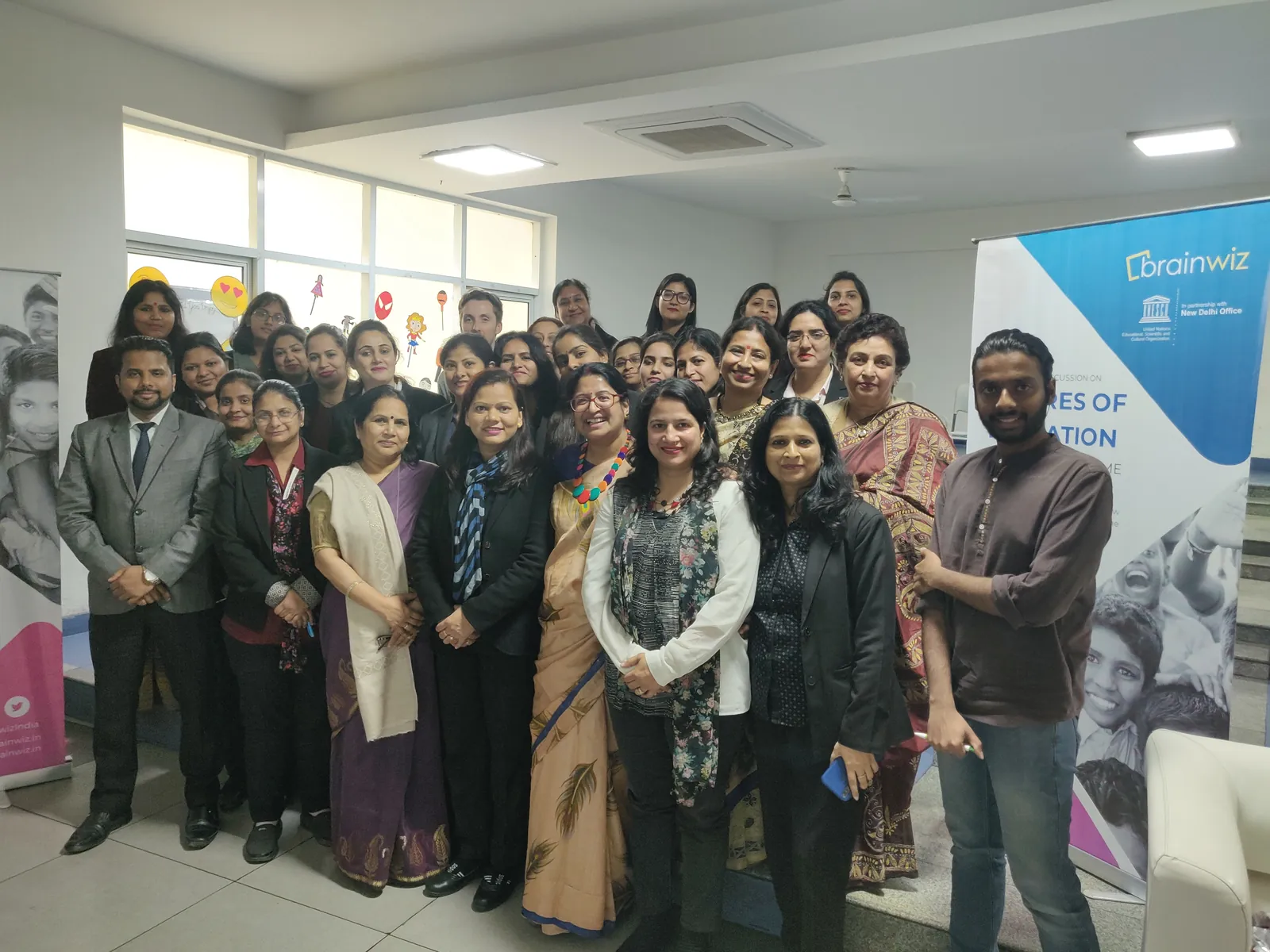 Teachers at Gaur's International School with the Brainwiz team after the Futures of Education consultation