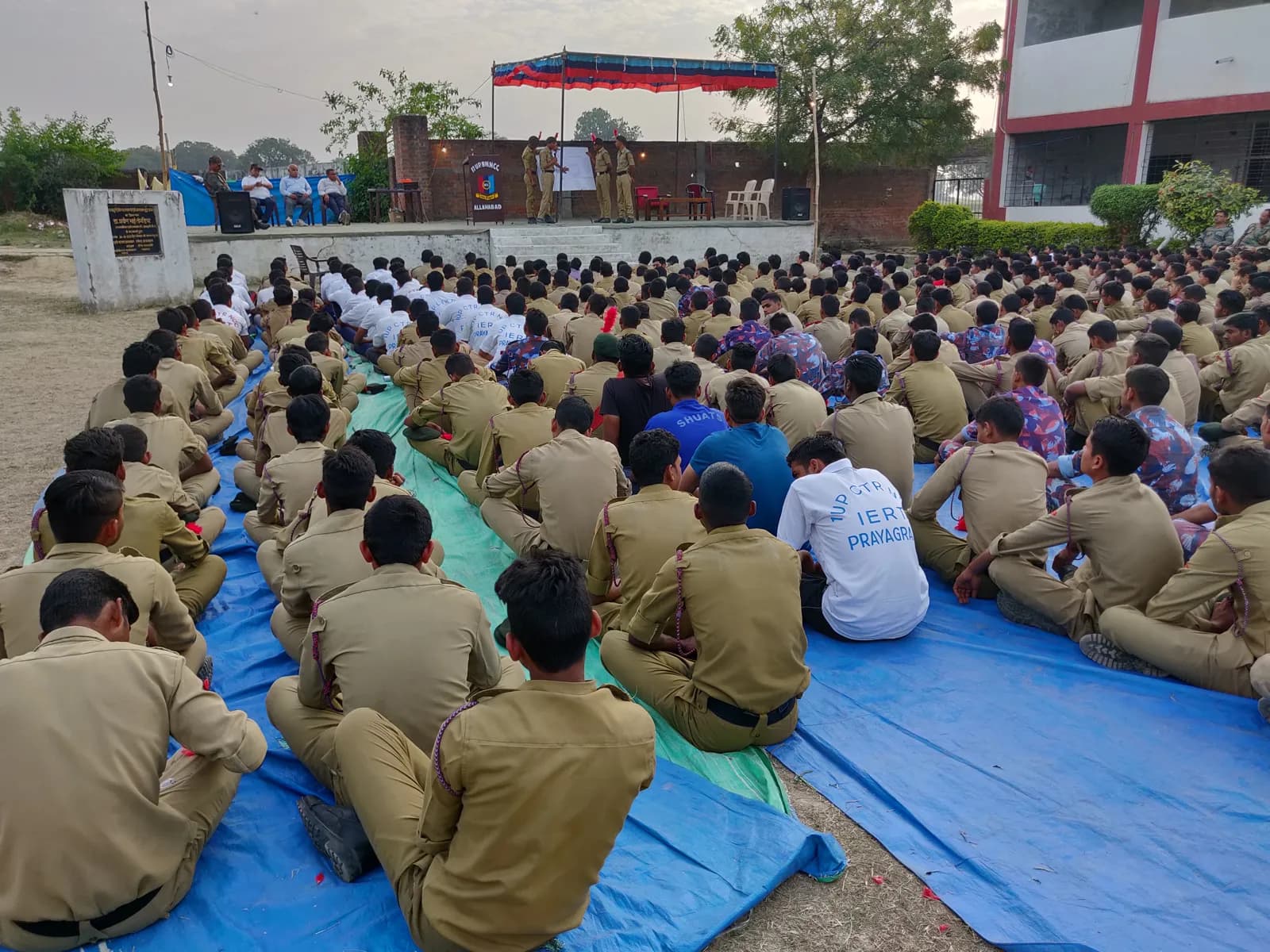 NCC cadets seated for a Brainwiz session