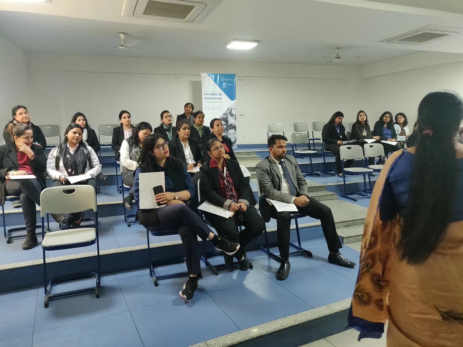 Parents taking part in the Futures of Education consultation